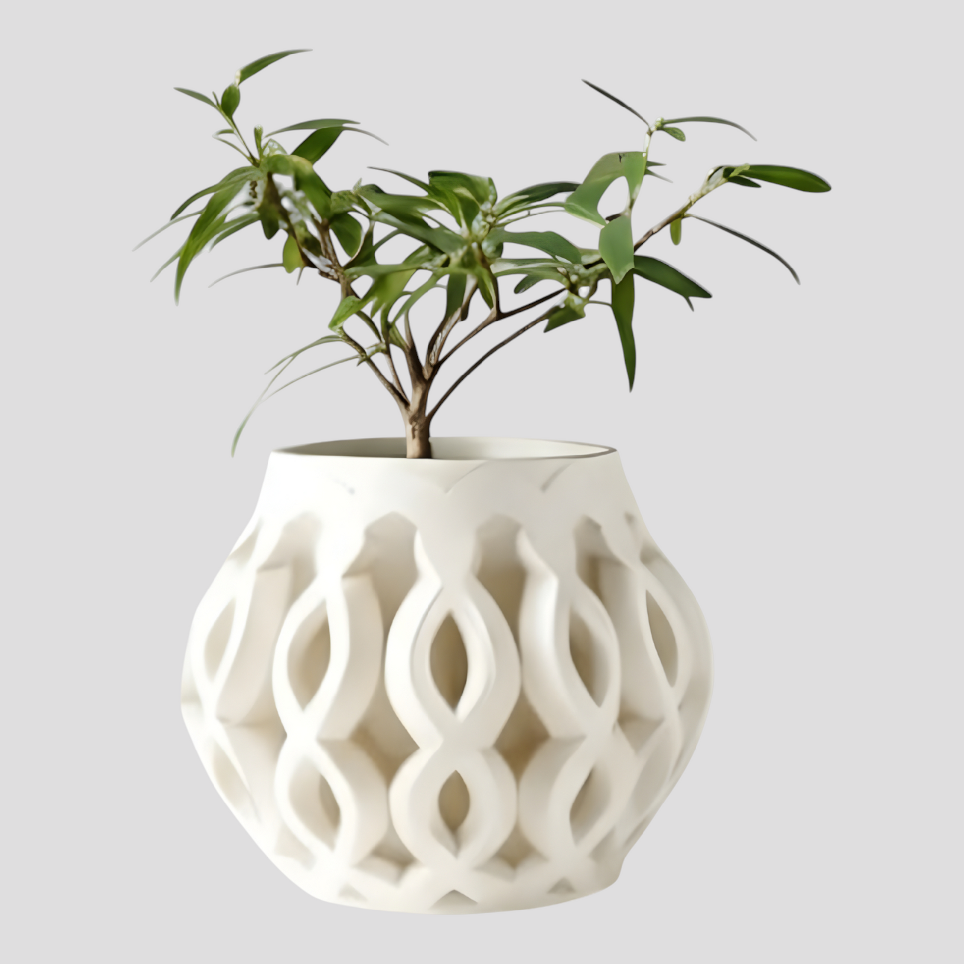 Pot de Fleur en PLA Écologique au Design Moderne Lin