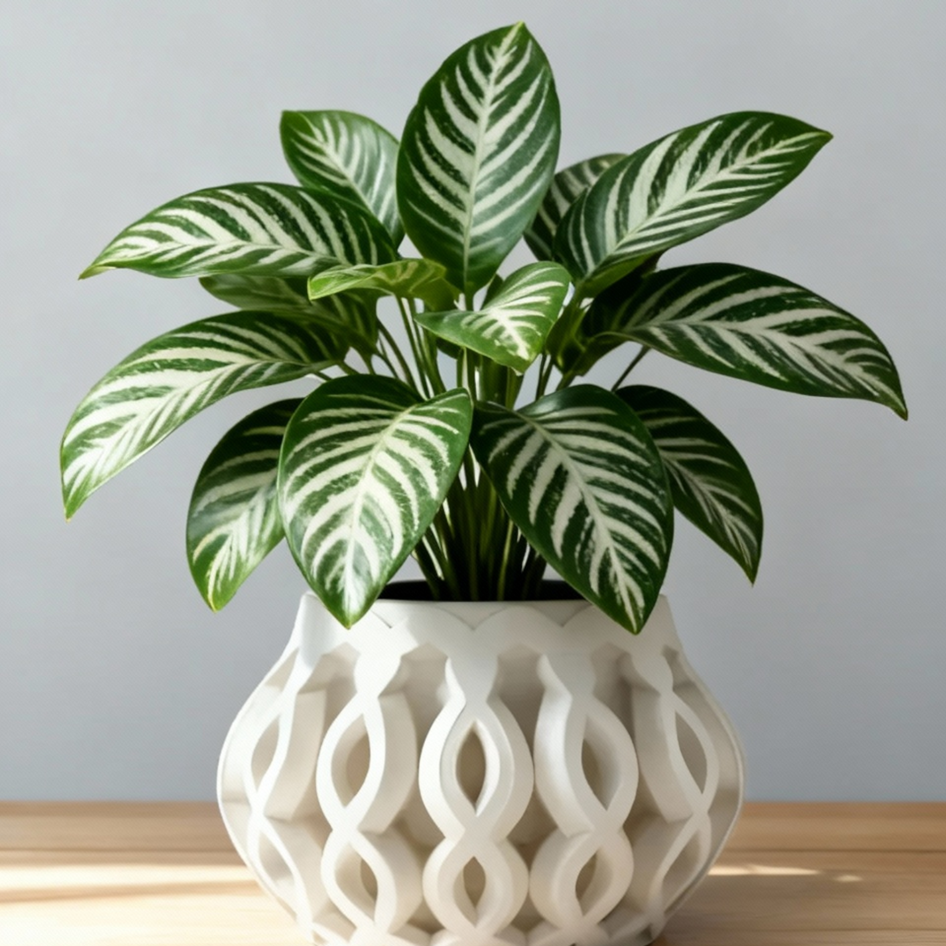 Pot de Fleur en PLA Écologique au Design Moderne Lin