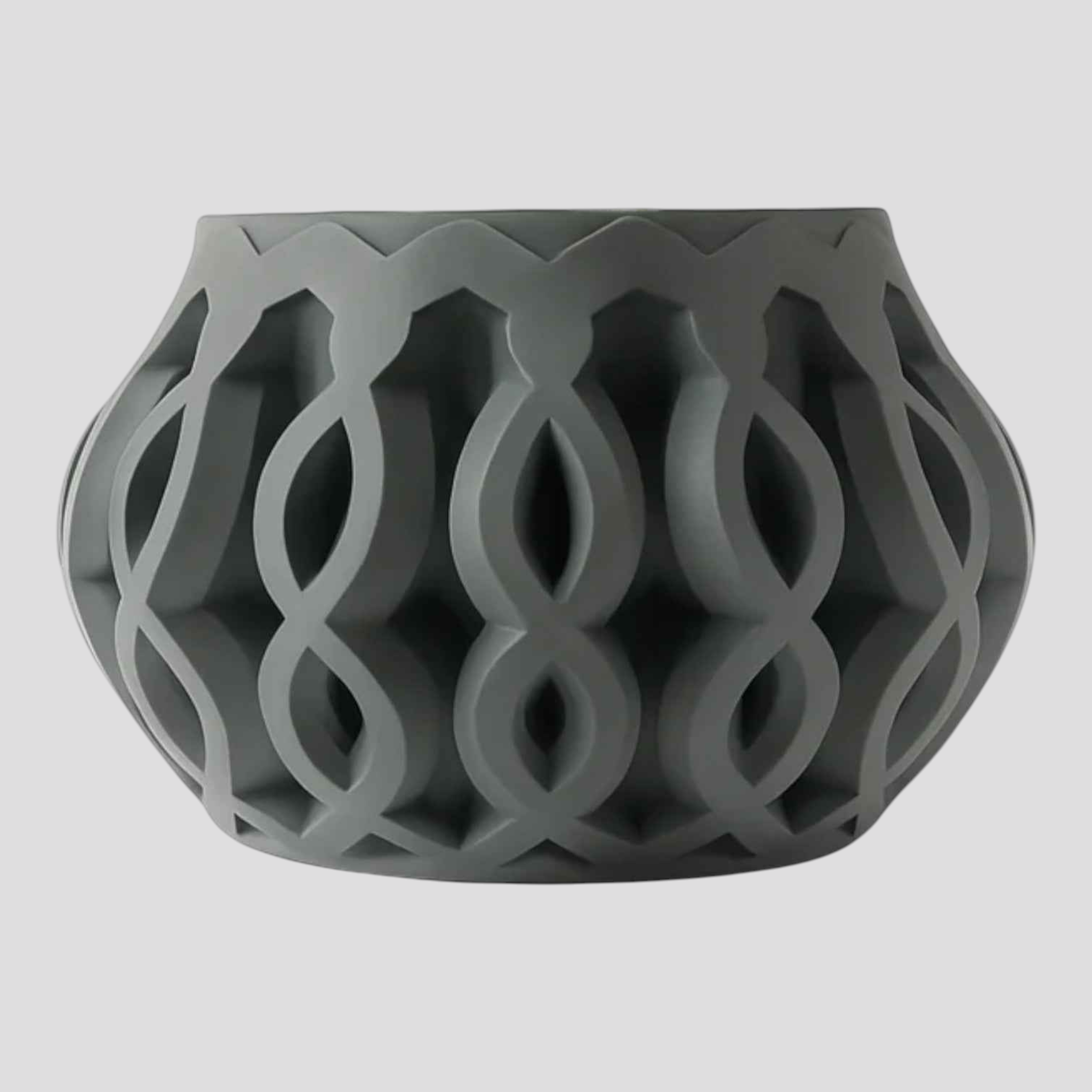 Pots de fleurs : Pot de Fleur en PLA Écologique au Design Moderne Lin dans Gris de Marche Lino