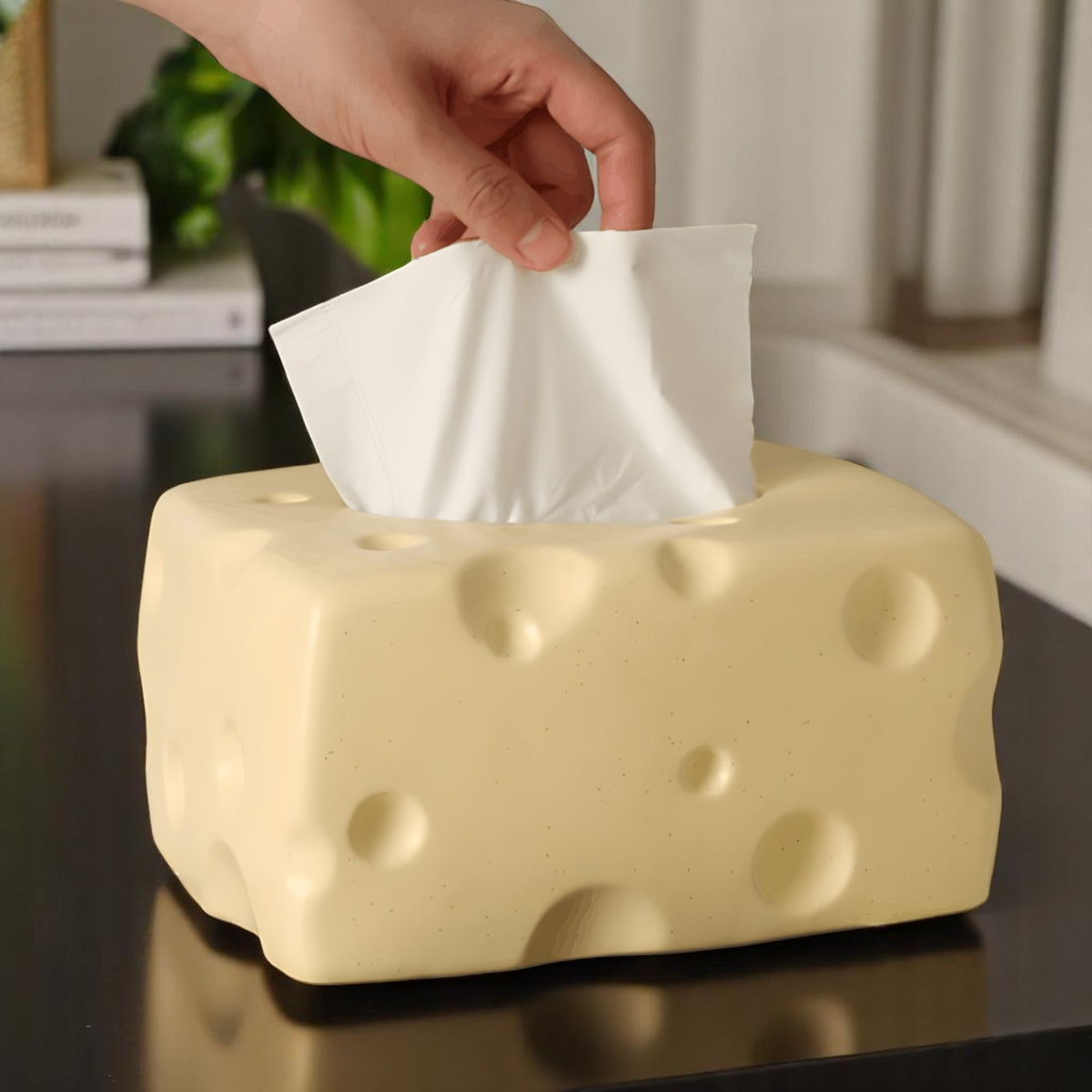 Accessoires décoratifs : Boîte à Mouchoirs en Plastique 3D Fromage Créative dans de Marche Lino