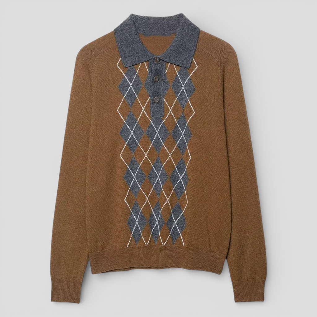 Pull Femme Col Polo Ample – Tricot Doux et Chaud | Automne Hiver Casual
