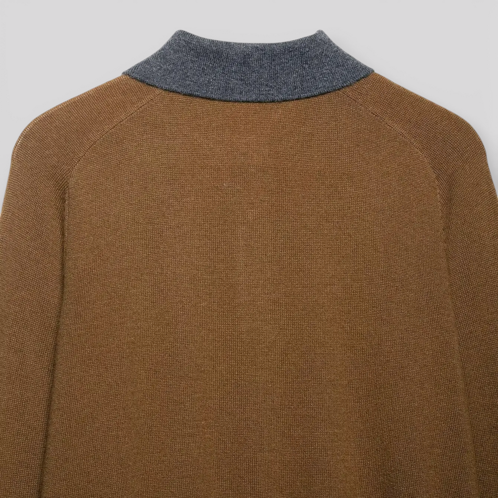 Pull Femme Col Polo Ample – Tricot Doux et Chaud | Automne Hiver Casual
