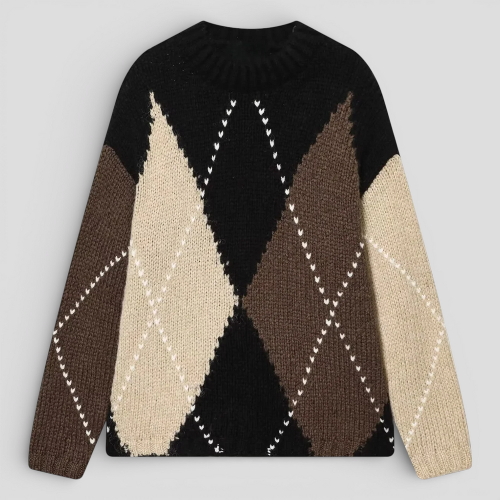 Pull Femme Ample à Manches Longues Acrylique