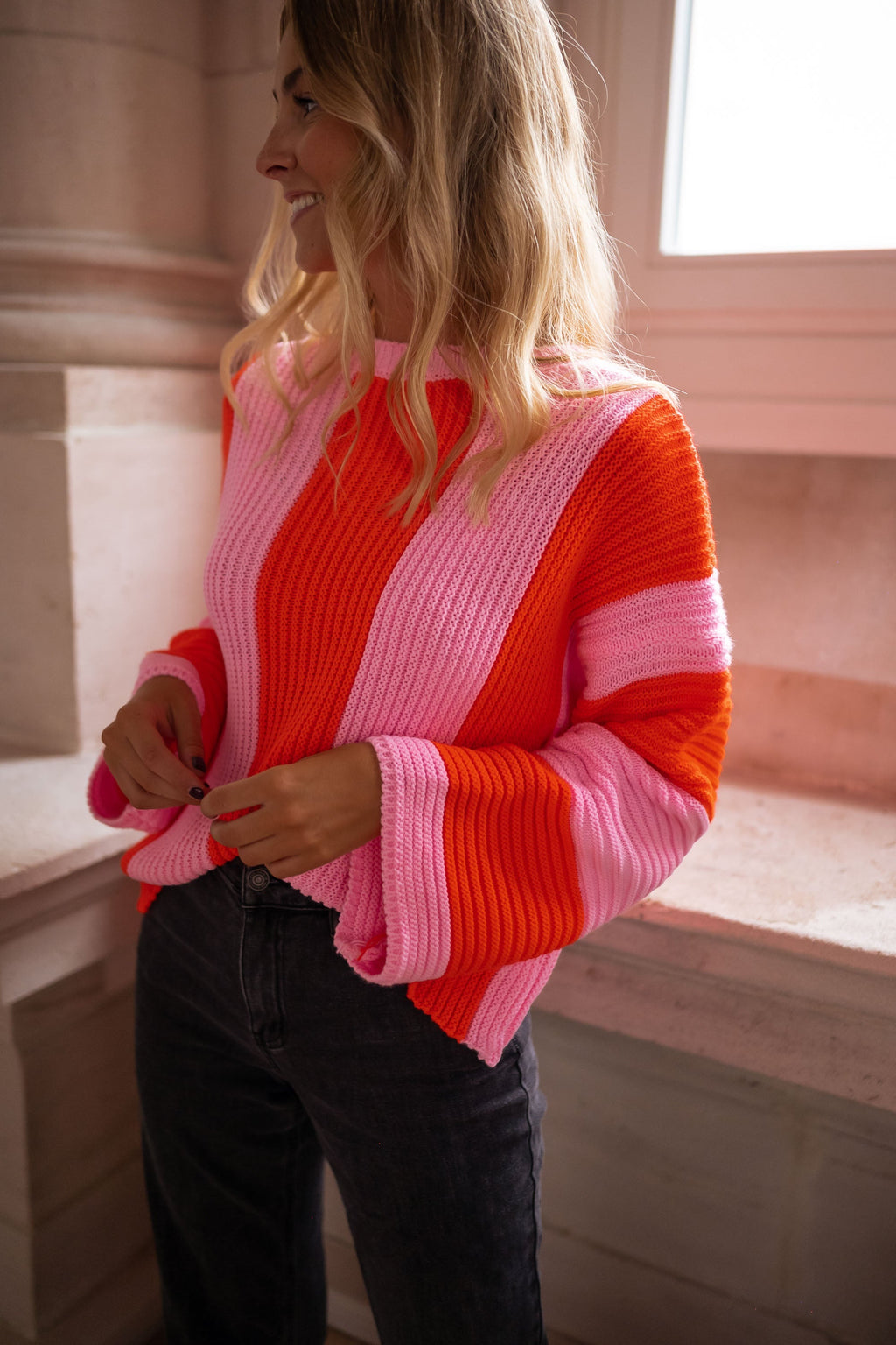 Pull Femme Rayé Coloré Confortable 1