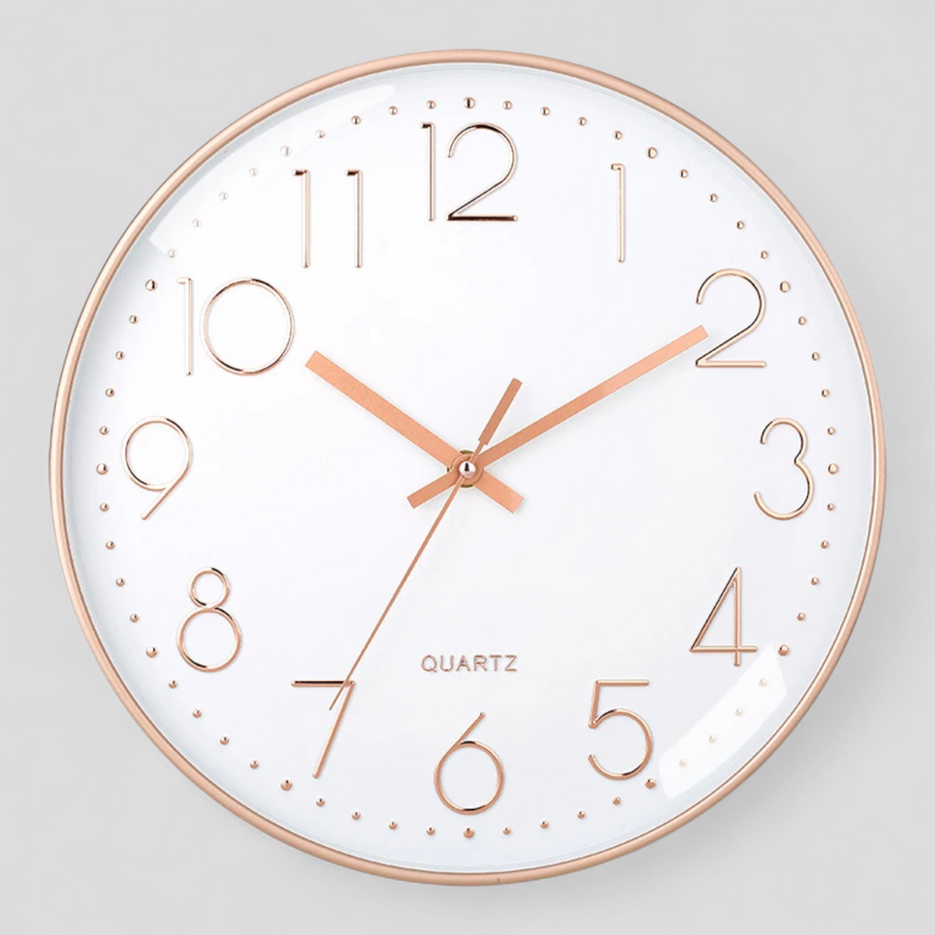 Horloge Murale Silencieuse Design Moderne Verre – 8 Pouces