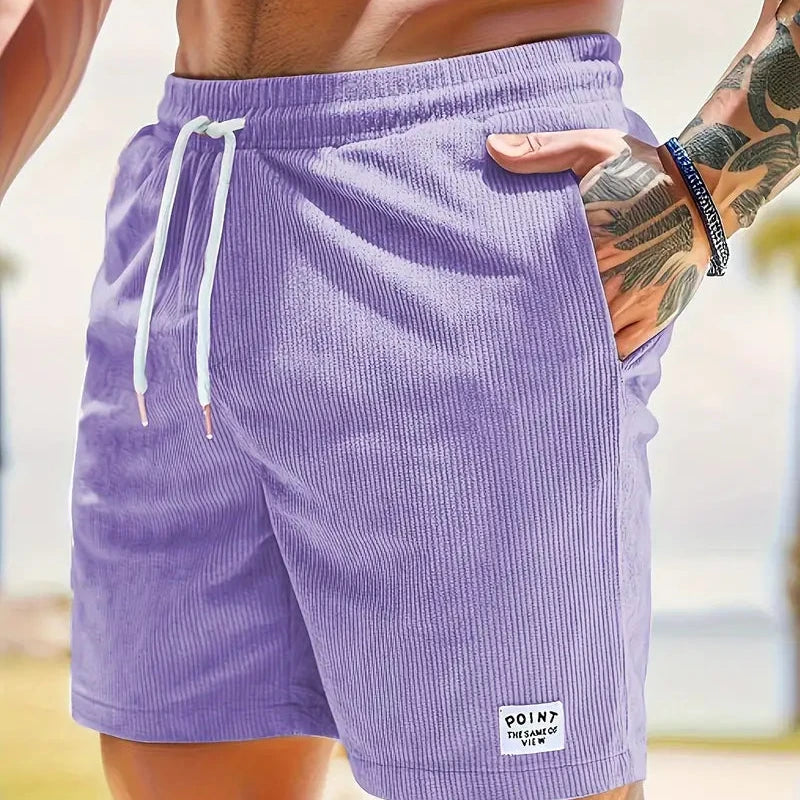 Let ribfløjl shorts til kvinder med snøre - Komfortabel