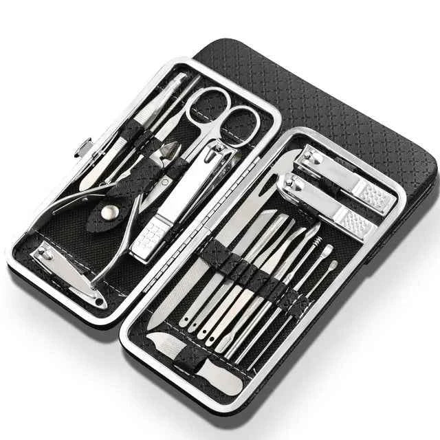 Nail Clipper Set : Outil en Acier Inoxydable Professionnel - Robuste et Durable dans Noir de Marche Lino