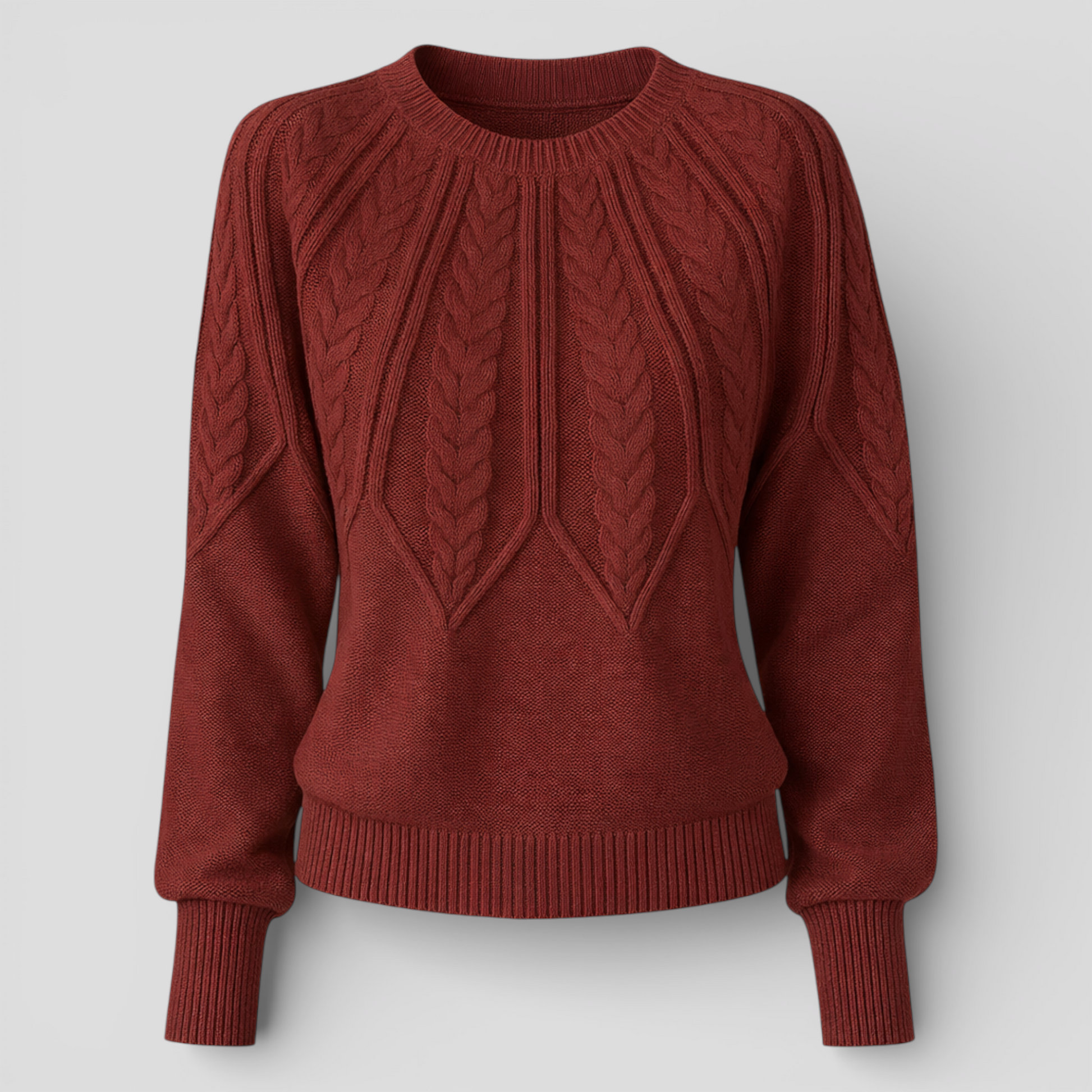 Pull Femme à Manches Larges Coton Coupe Régulière