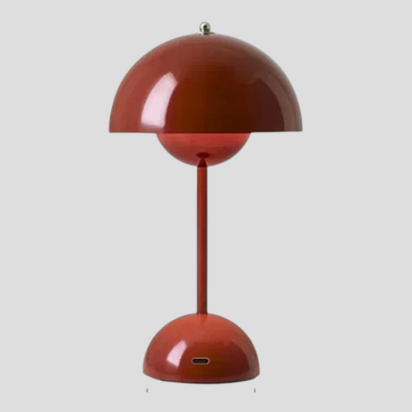 Lampes de table : Lampe de Table LED Rechargeable USB Acrylique - Design Champignon, 30 Cm dans Rouge vin de Marche Lino