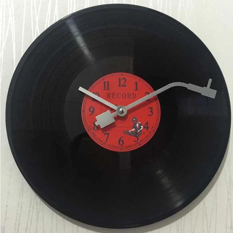 Vinylora Horloge Murale Vinyle Rétro - Mécanisme Silencieux