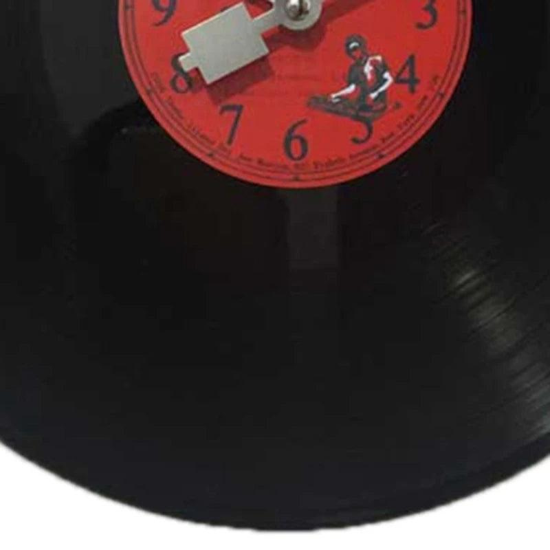 Vinylora Horloge Murale Vinyle Rétro - Mécanisme Silencieux