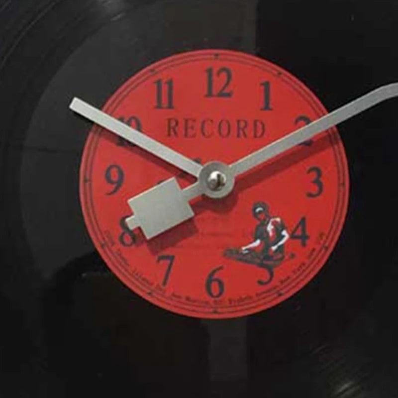 Vinylora Horloge Murale Vinyle Rétro - Mécanisme Silencieux