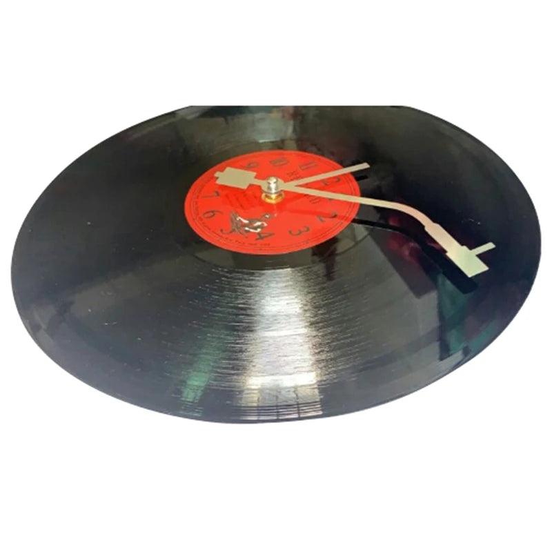 Vinylora Horloge Murale Vinyle Rétro - Mécanisme Silencieux