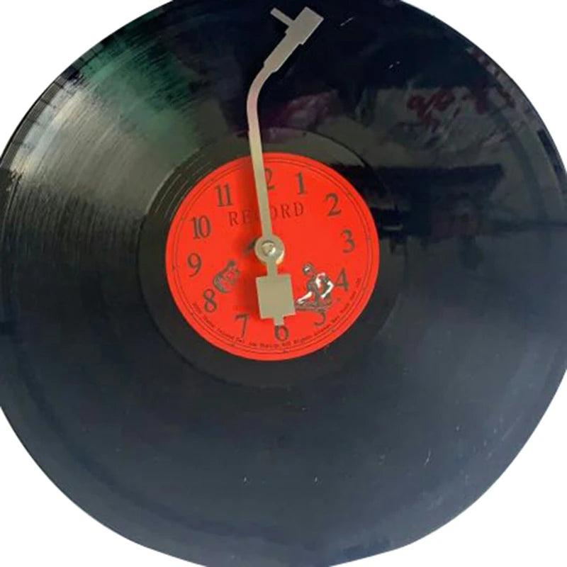 Vinylora Horloge Murale Vinyle Rétro - Mécanisme Silencieux