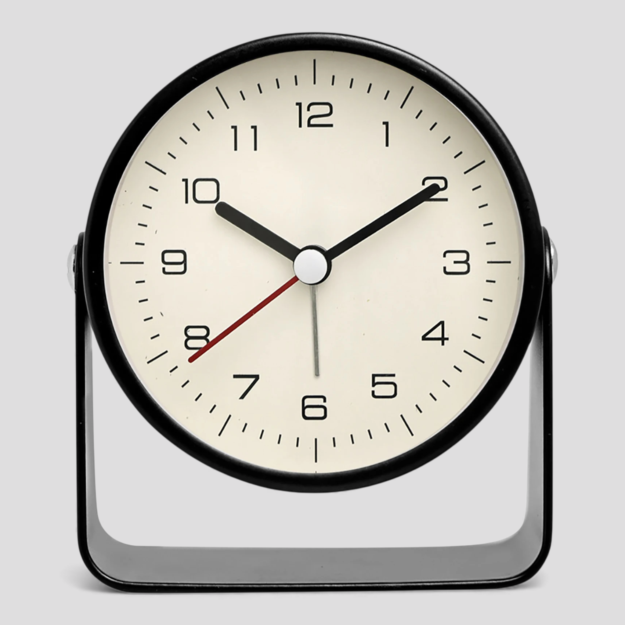 Horloges : Réveil analogique silencieux noir vintage en lin - Style rétro pour chambre à coucher dans de Marche Lino
