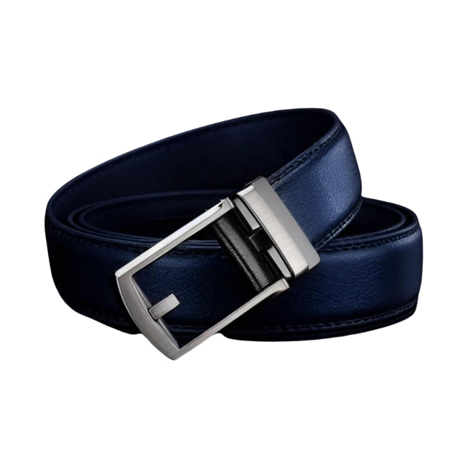 Cintura Uomo PremierBelt – Pelle Nera Senza Buchi Regolabile