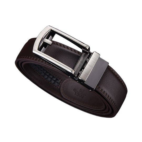 Cintura Uomo PremierBelt – Pelle Nera Senza Buchi Regolabile