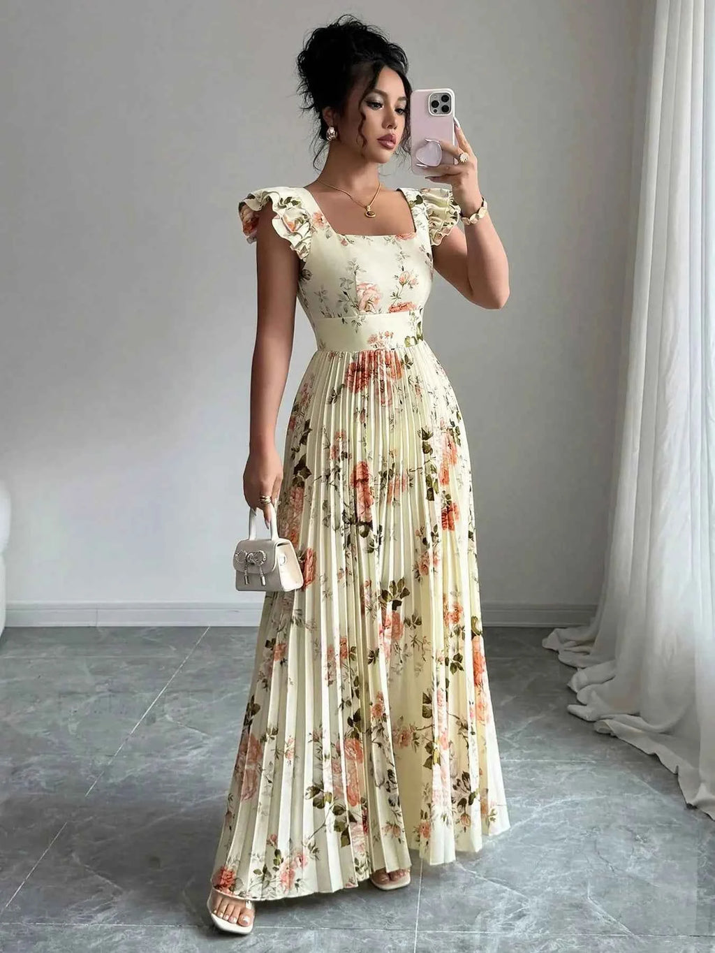 Robe Femme Imprimée Élégante Caraco