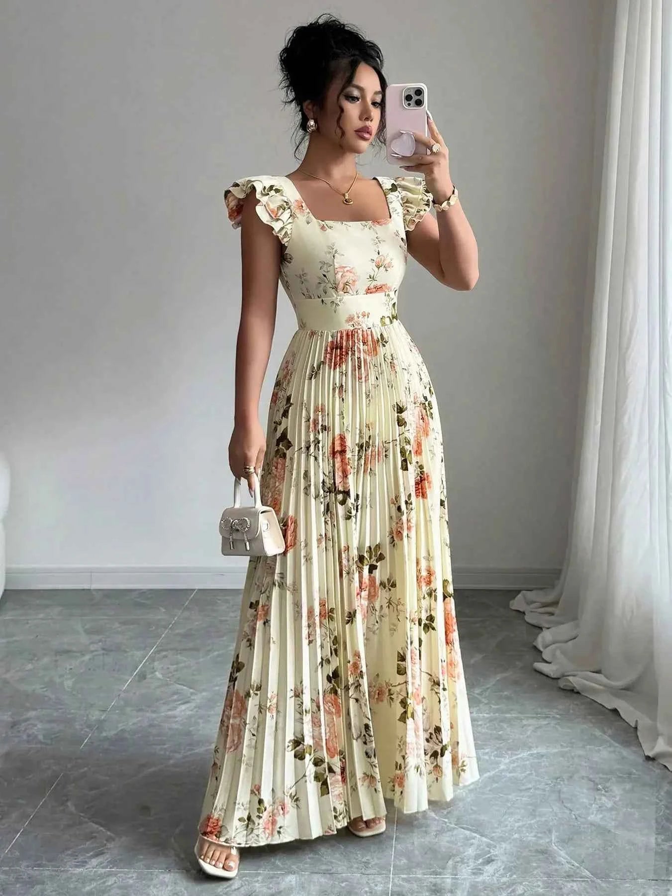 Robe Femme Imprimée Élégante Caraco