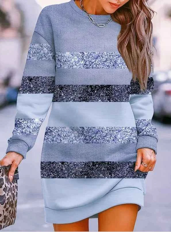 Robe Longue Femme Élégante à Manches Longues