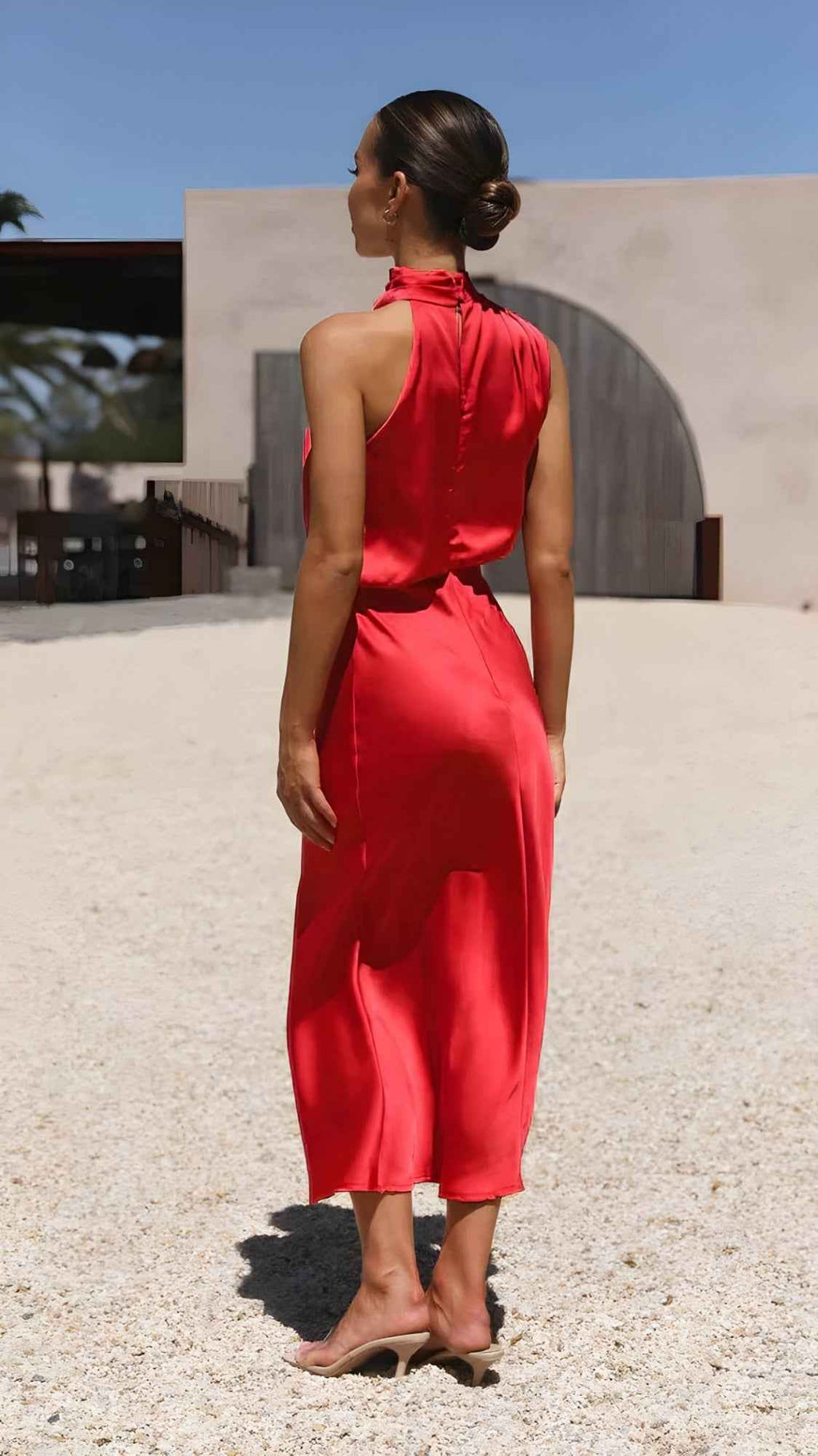 Robe Longue Femme Satinée pour Soirée