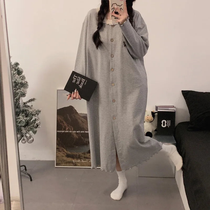 Robe Longue Grossesse Confortable en Coton 2