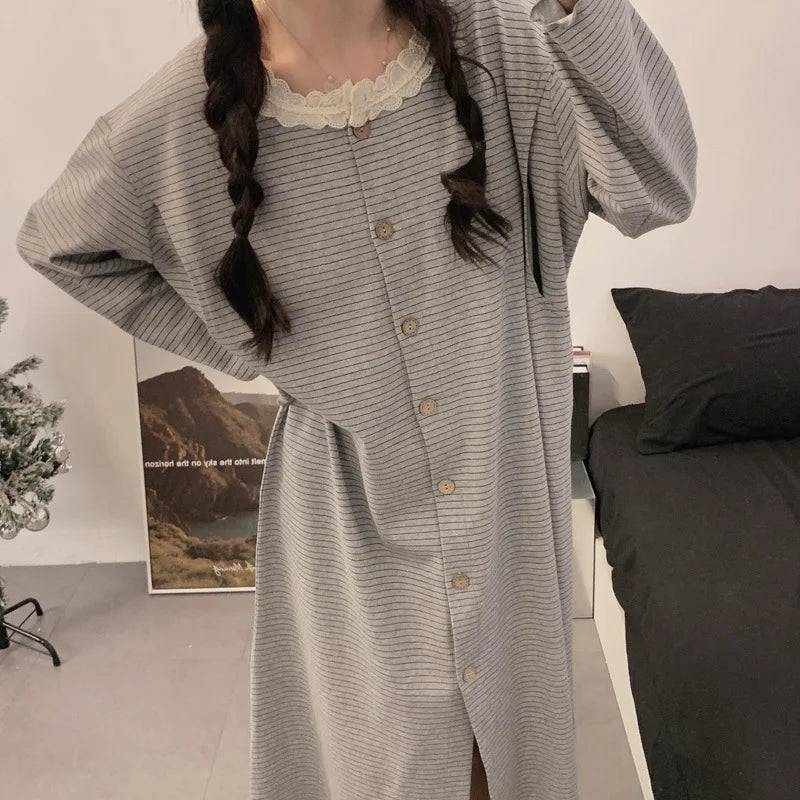 Robe Longue Grossesse Confortable en Coton 3