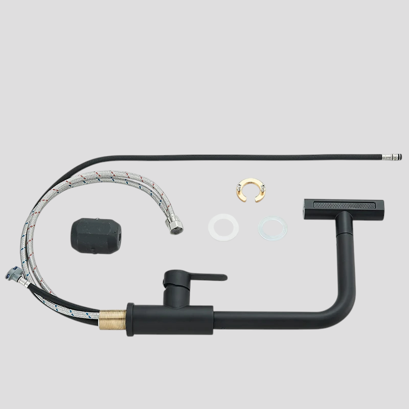 Robinet de Cuisine avec Bec Flexible 360° Acier