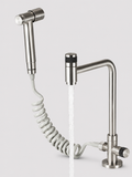 Robinet Mural de Cuisine Rotatif 360° Douchette Acier Inoxydable