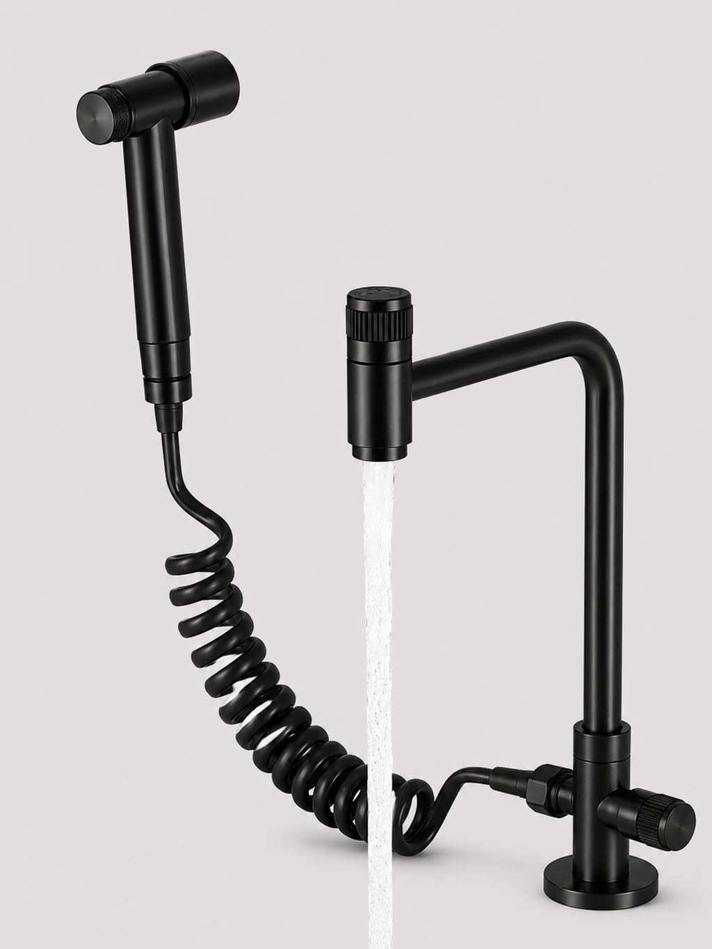 Robinet Mural de Cuisine Rotatif 360° Douchette Acier Inoxydable