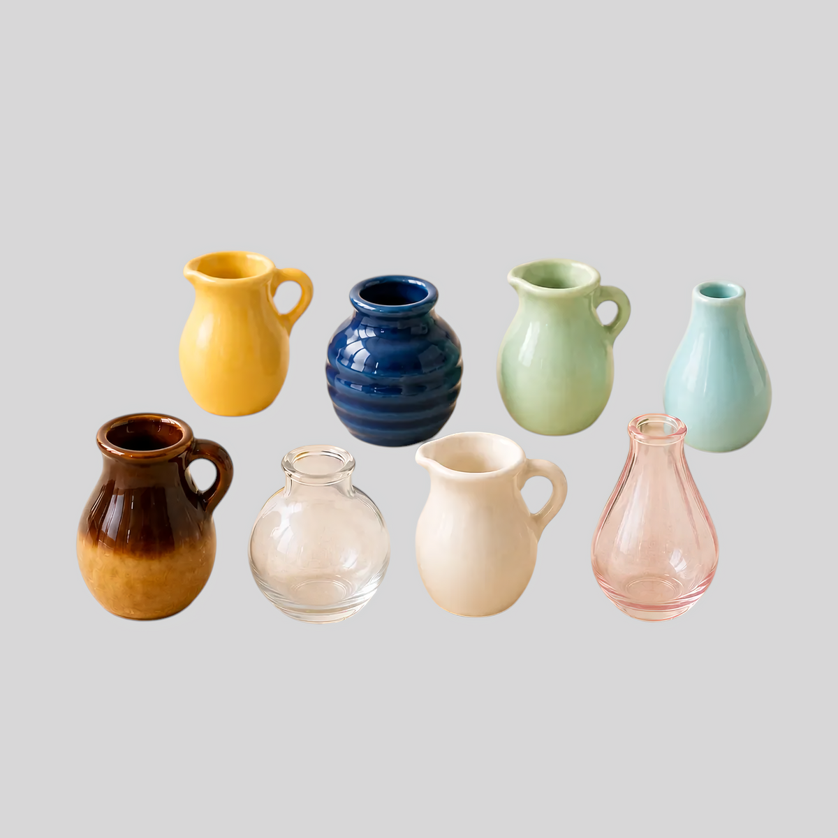 Aimants mini-vases décoratifs en céramique faits main pour frigo