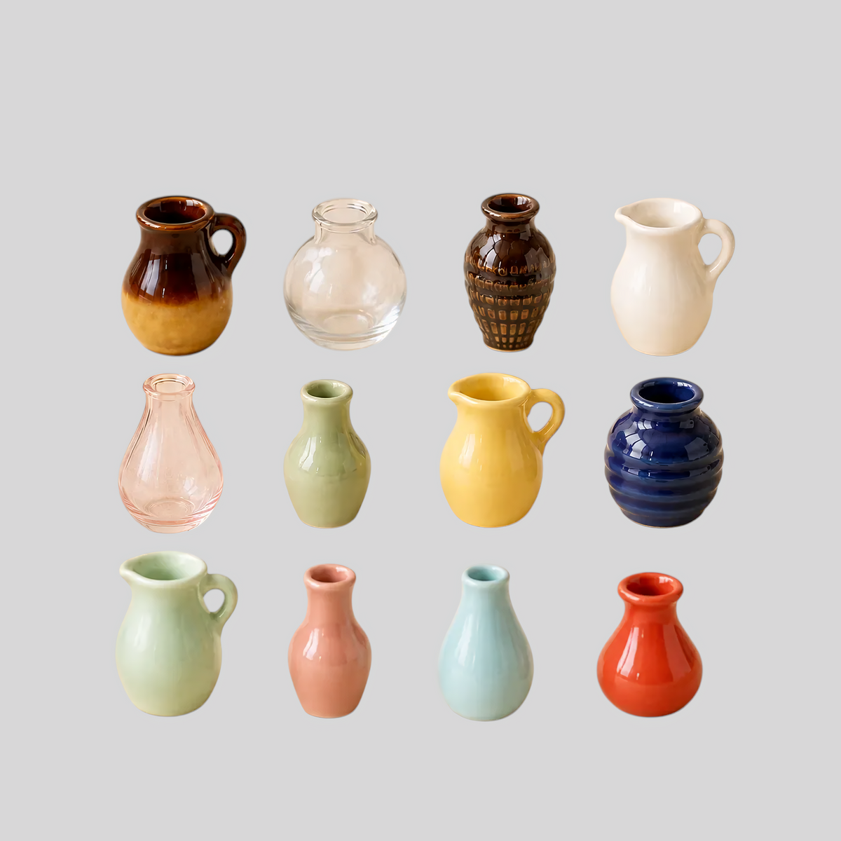 Aimants mini-vases décoratifs en céramique faits main pour frigo