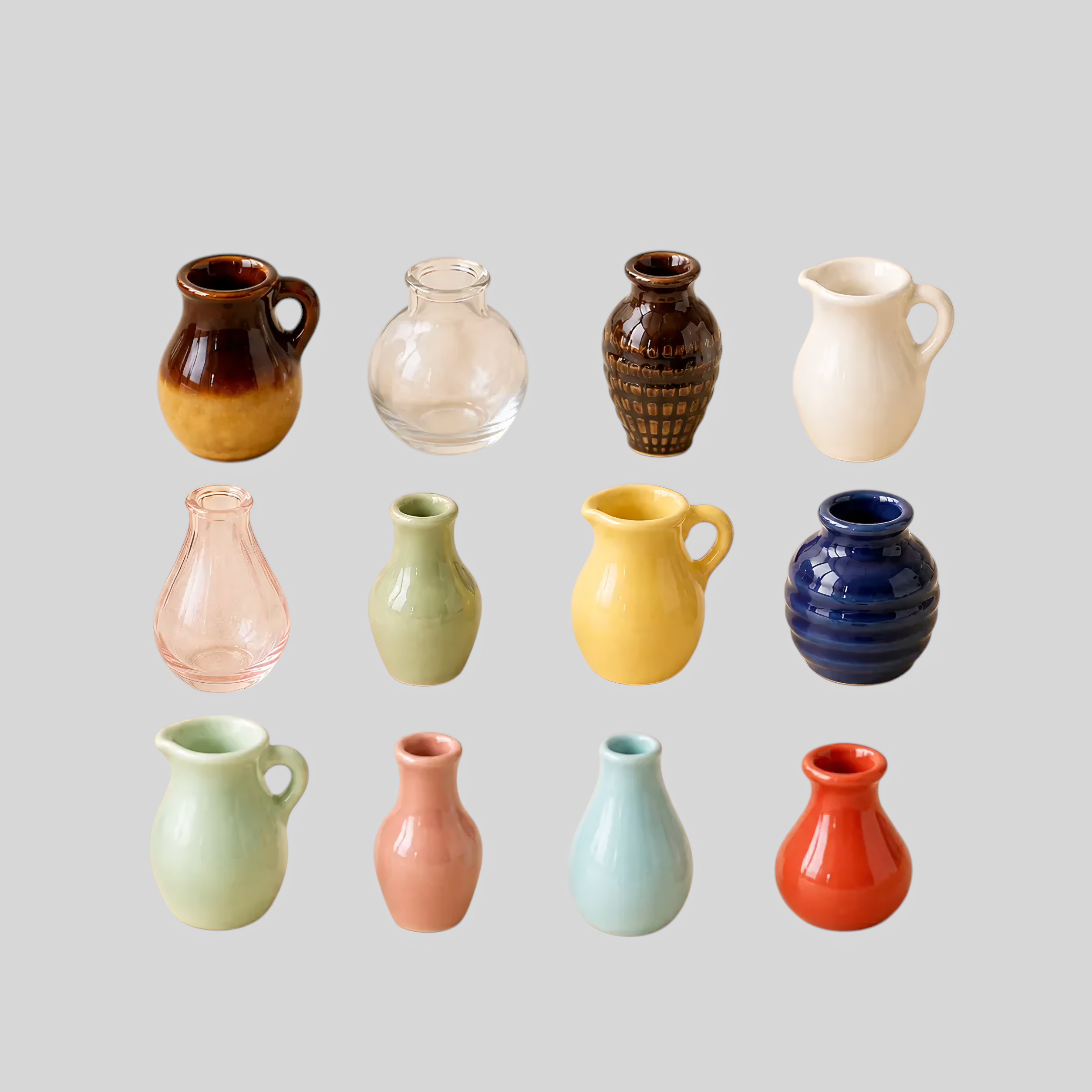 Aimants mini-vases décoratifs en céramique faits main pour frigo