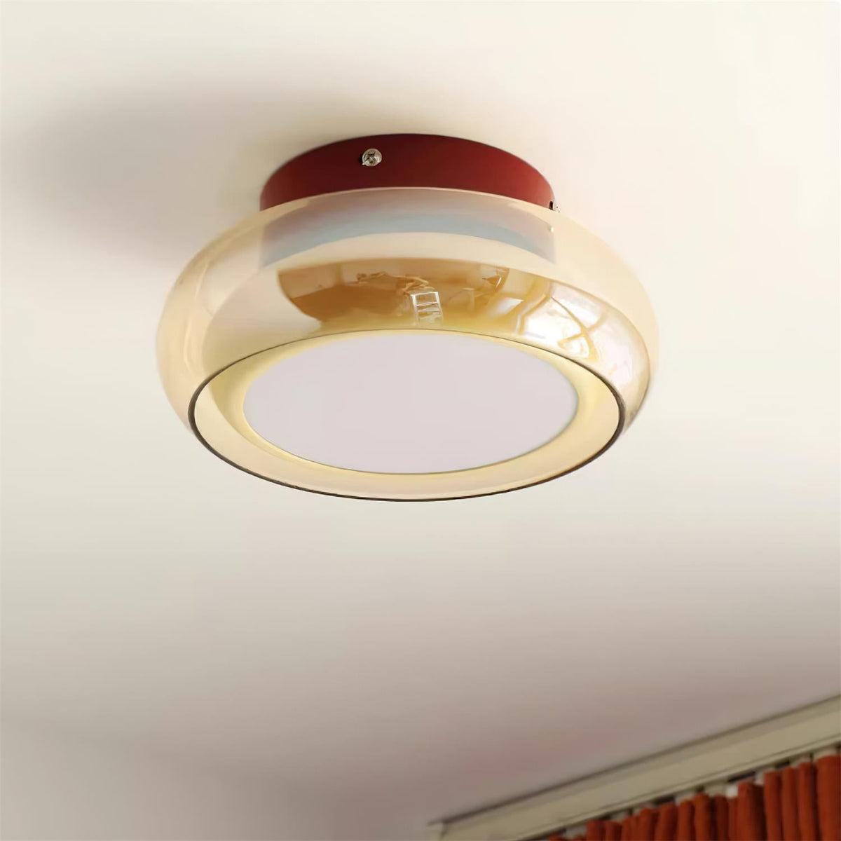 Plafonnier LED Rétro en Verre - 3 Températures de Couleur