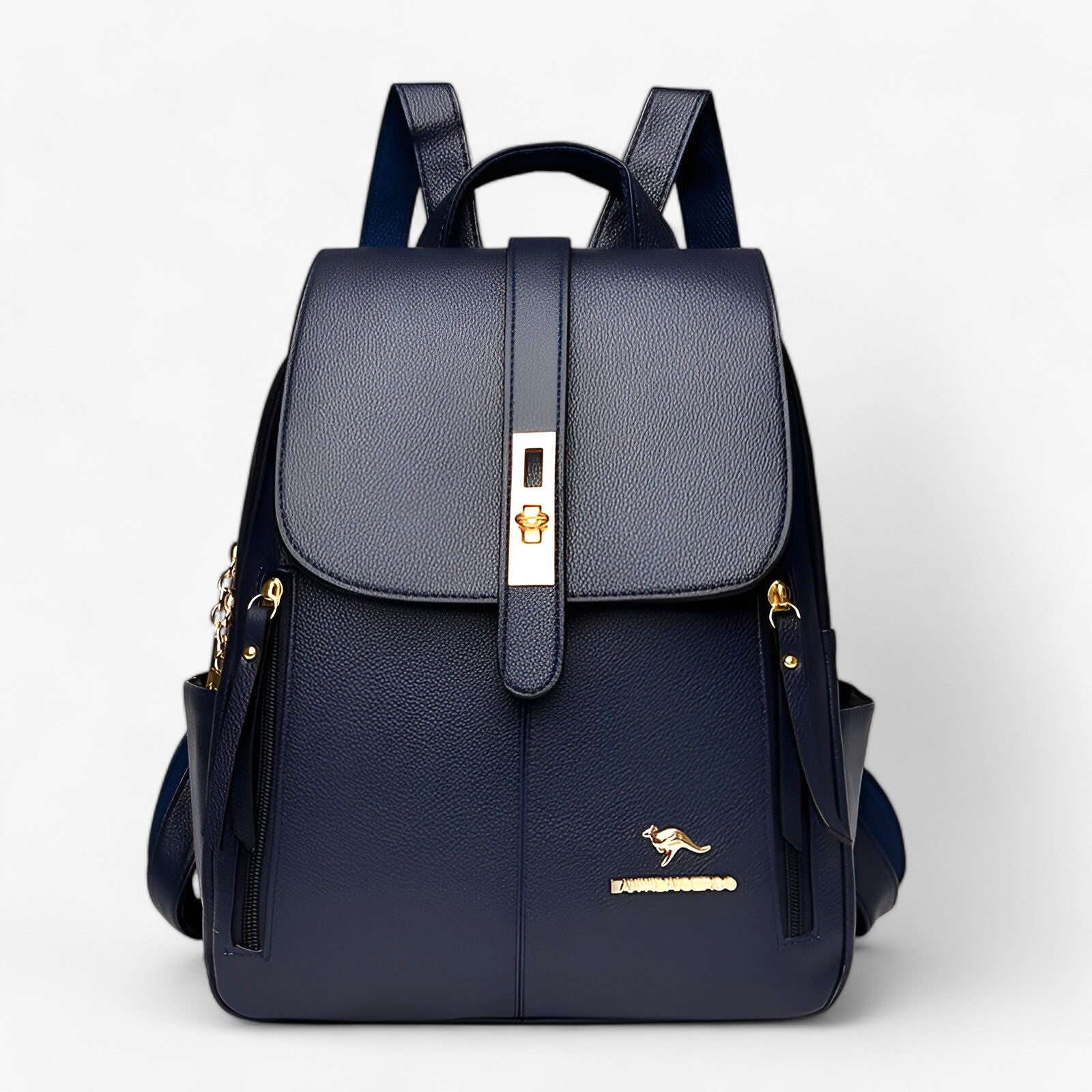 Grand sac à dos pour femme en cuir véritable italien - Élégant pour le travail, les voyages et l'usage quotidien
