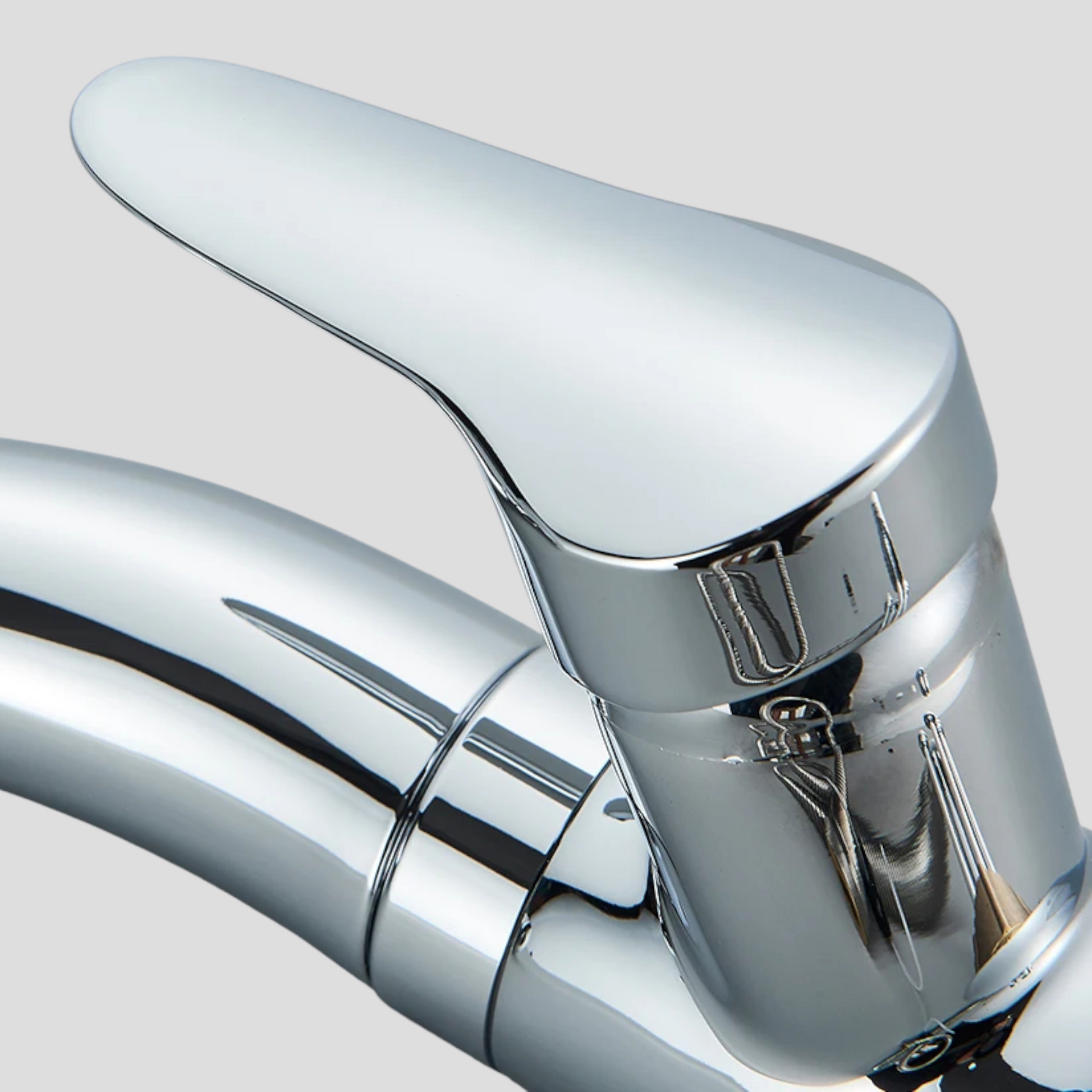 Robinet de Salle de Bain Chromé avec Bec Orientable