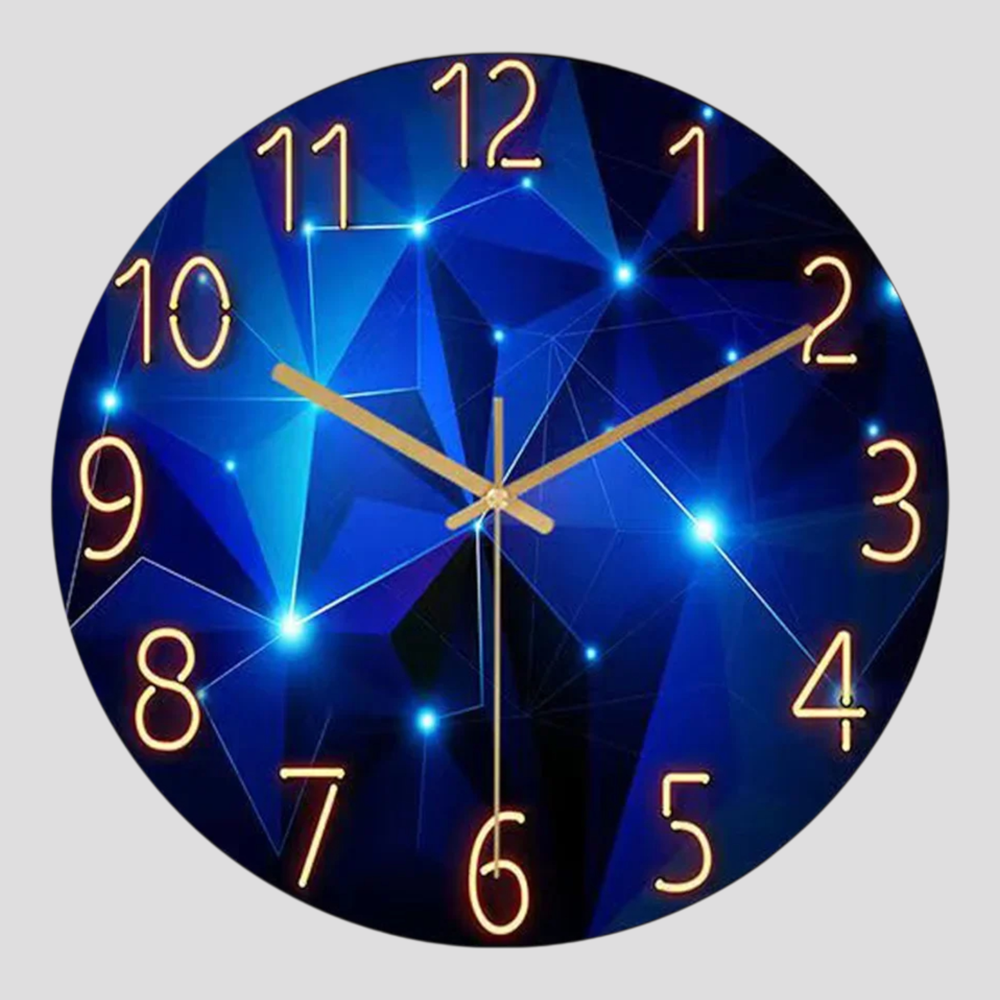 Horloges murales : Horloge Murale Moderne Silencieuse Verre Trempé Design Bleu 30 Cm dans Bleu foncé Bleu marine (ciel) de Marche Lino