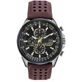 Montre Chronographe Homme MultiSteel Cuir Marron Élégante et Précise