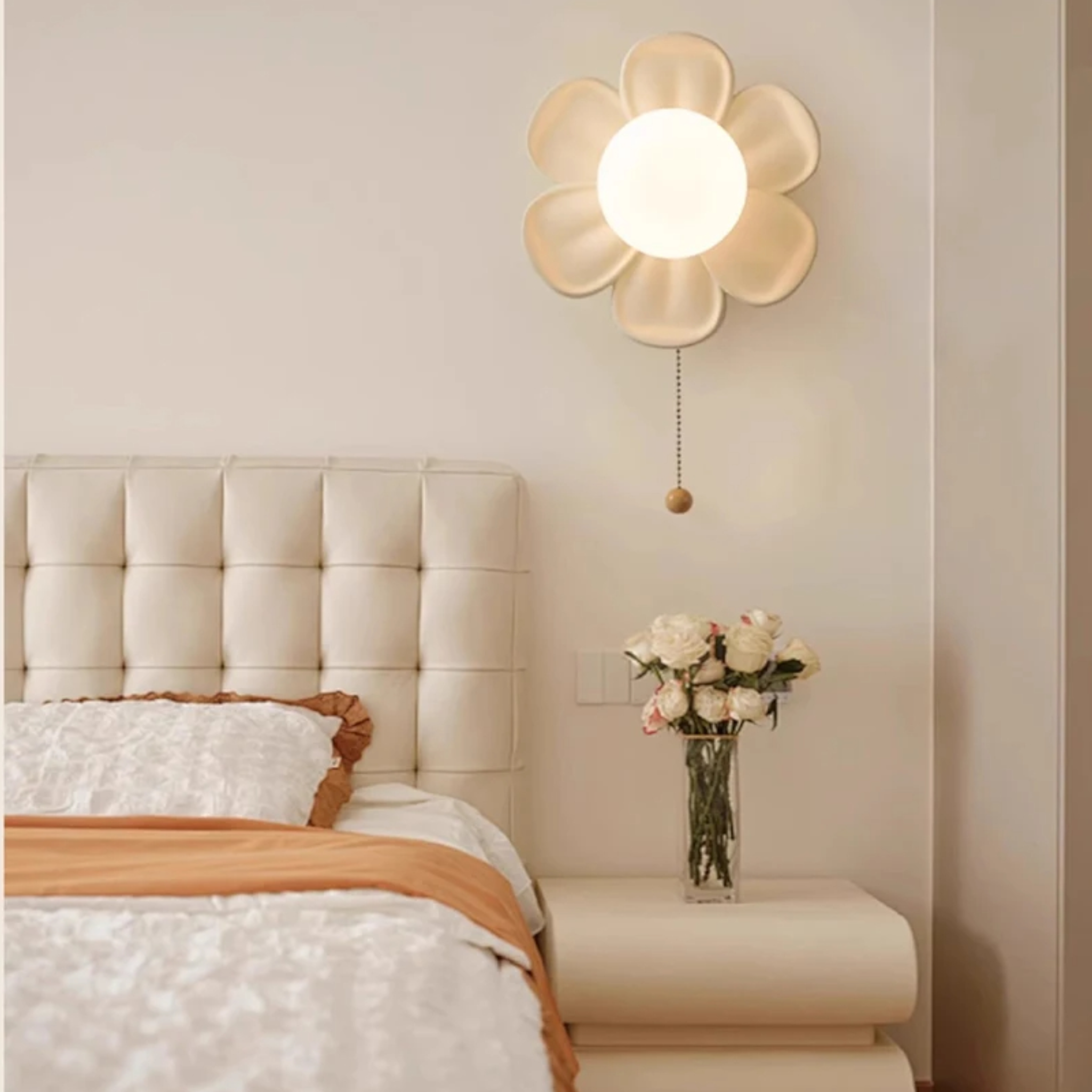 Éclairage : Applique Murale LED Fleur Design Moderne, Éclairage Intérieur Décoratif Blanc Chaud dans de Marche Lino