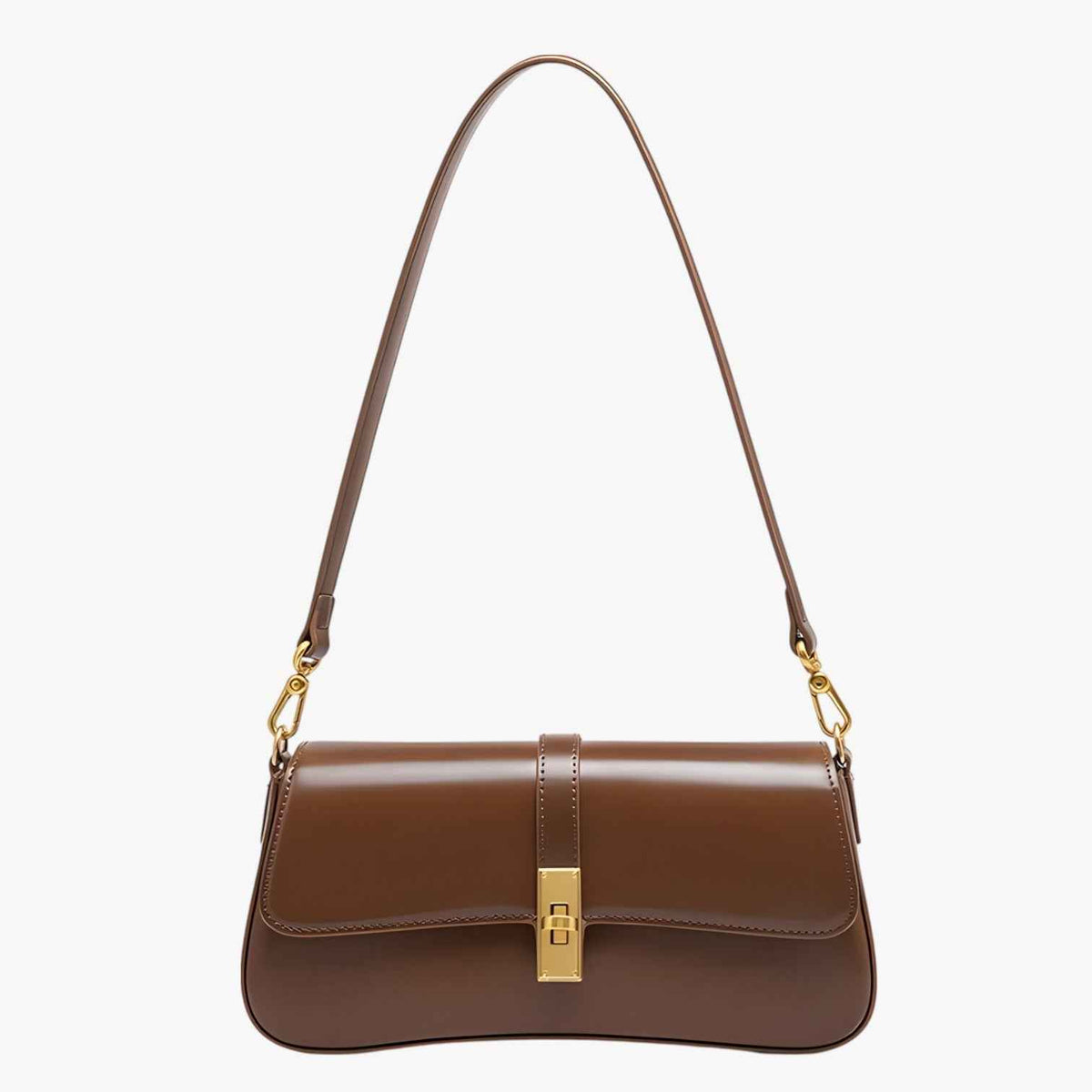 Bags : Sac Baguette Femme en Cuir Véritable Noir de Luxe, Élégant et Compact dans de Marche Lino