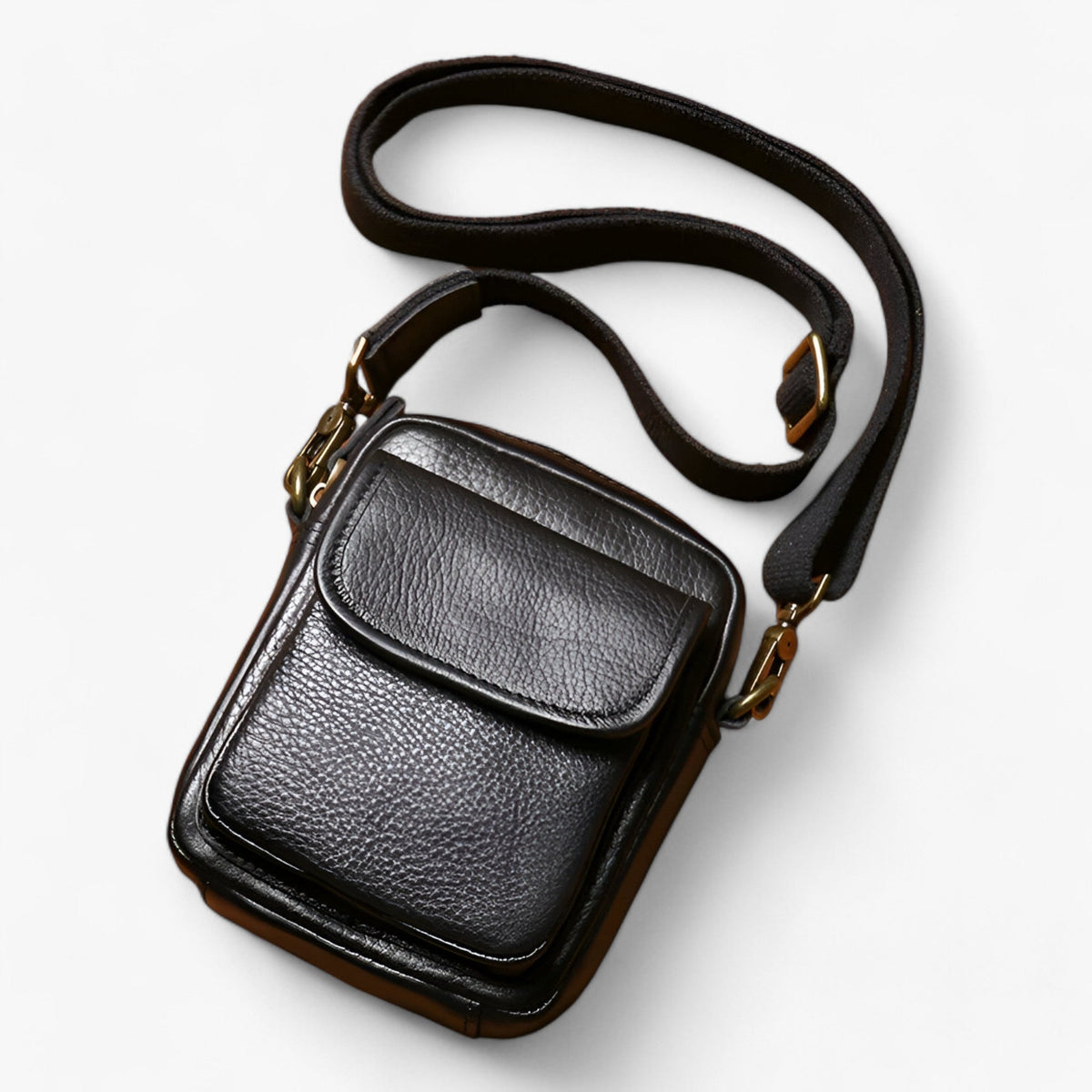 Bags : Petit Sac Bandoulière Homme Noir Premium du Quotidien dans de Roselva