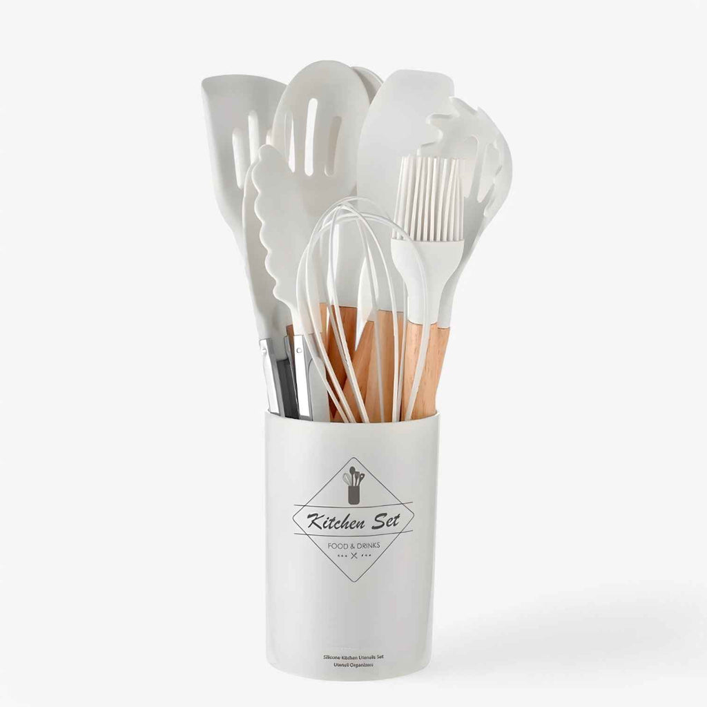 Triana Ustensiles de cuisine en silicone – Résistants à la chaleur, antiadhésifs et durables