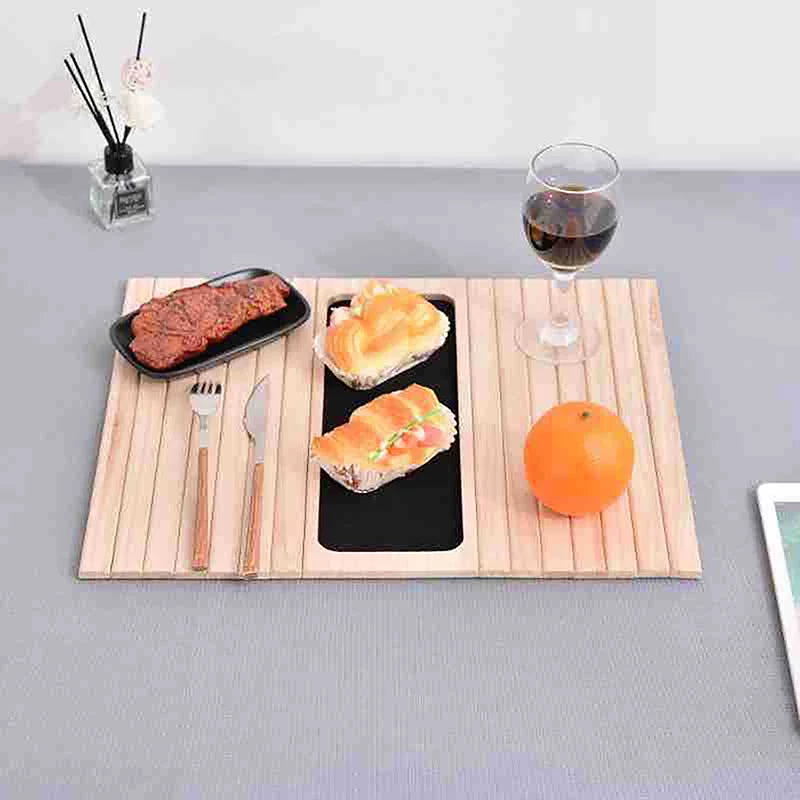 Plateau Homme pour Accoudoir de Canapé en Bambou – Pliable et Antidérapant