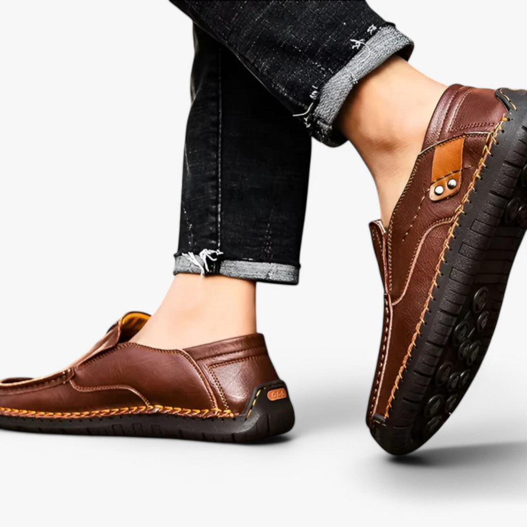 Mocassins Homme en Cuir Véritable Faits Main Artisanaux Élégants