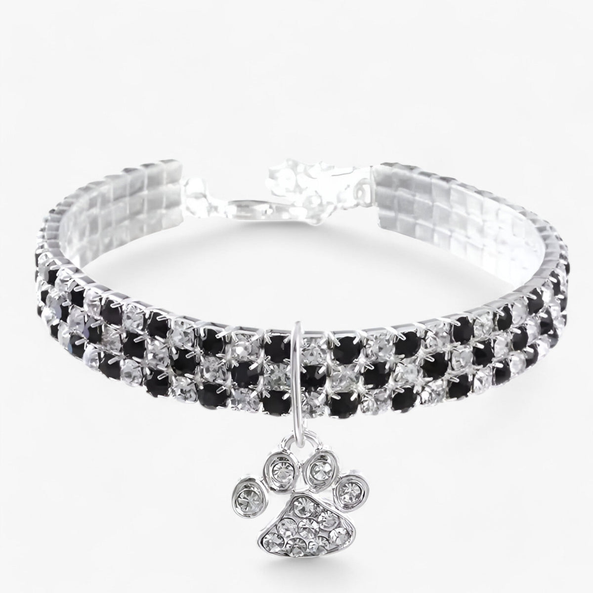 Pets & Supplies : Collier Homme Luxe Argent 925 avec Pendentif Diamant CZ Cristal Élégant dans Néron de Marche Lino