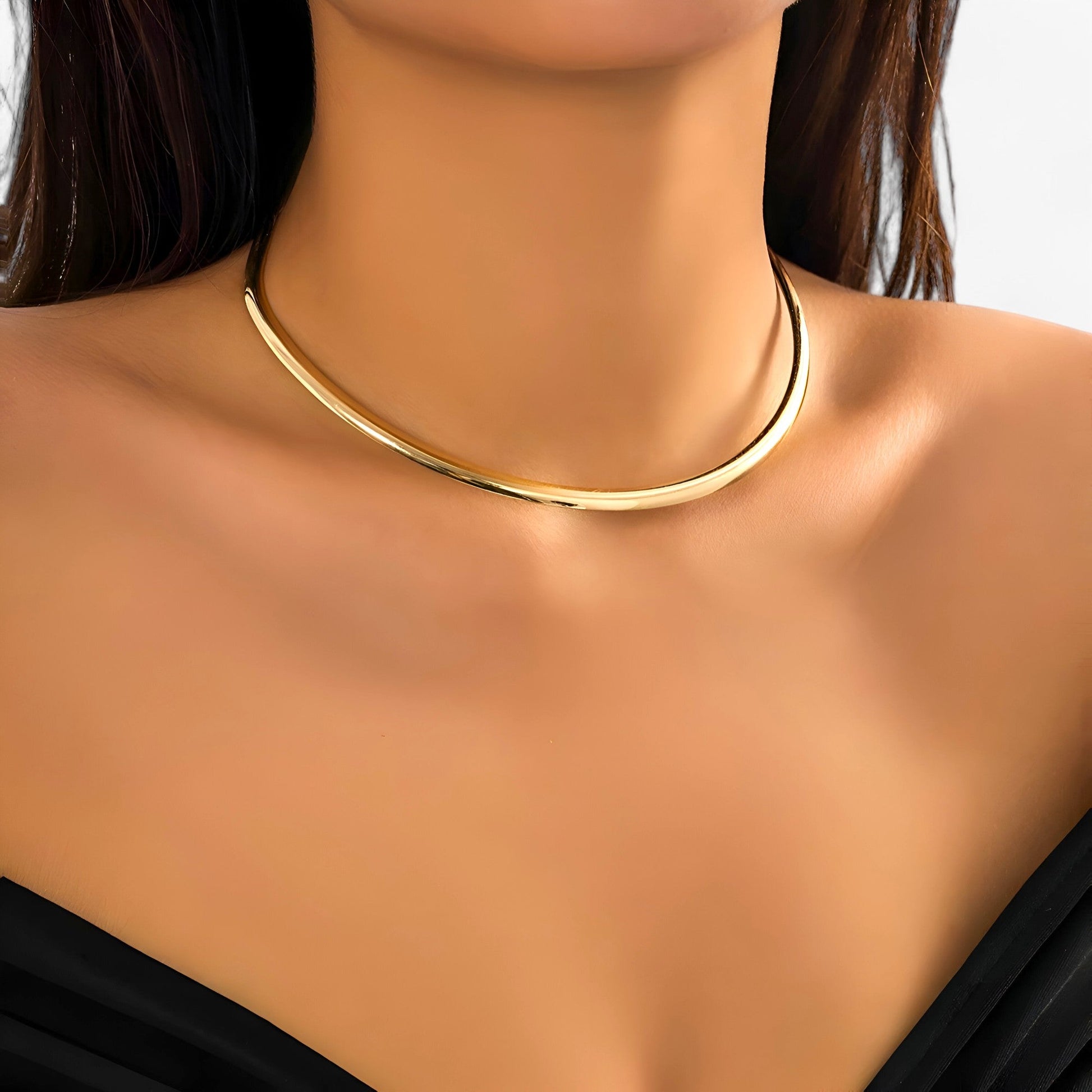 Collier Choker Or Simple - Option de style pour chaque look de fête Laine Femme