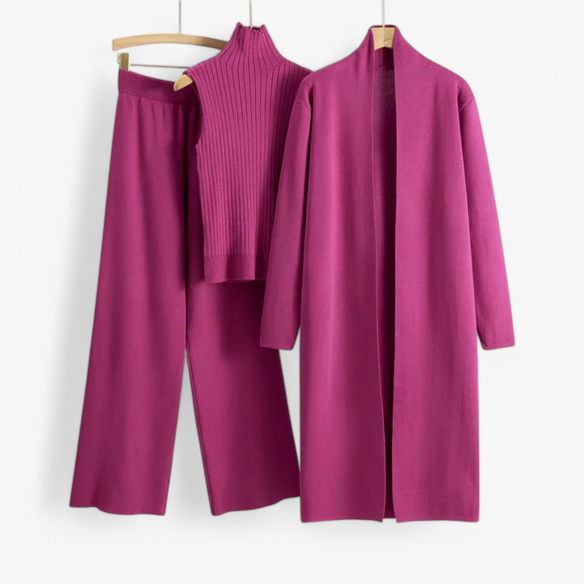 Loungewear Set : Ensemble de tricot vintage Ivy I en 3 pièces dans Rose Taille unique de Concept Odense