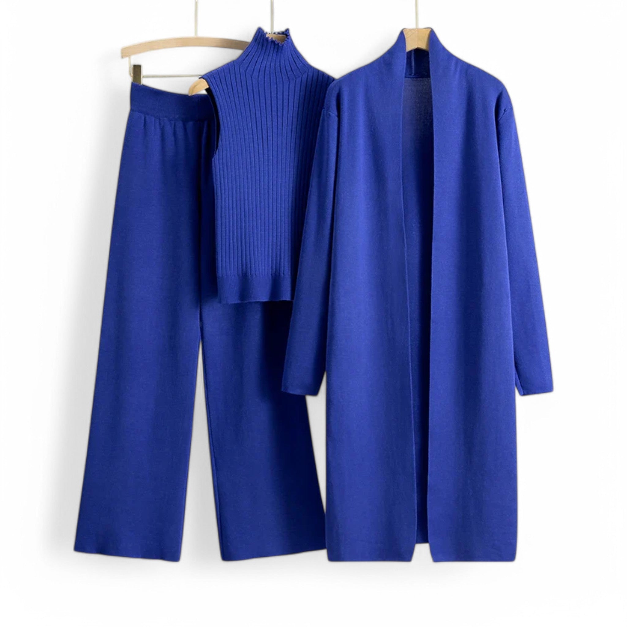 Loungewear Set : Ensemble de tricot vintage Ivy I en 3 pièces dans Bleu Taille unique de Concept Odense