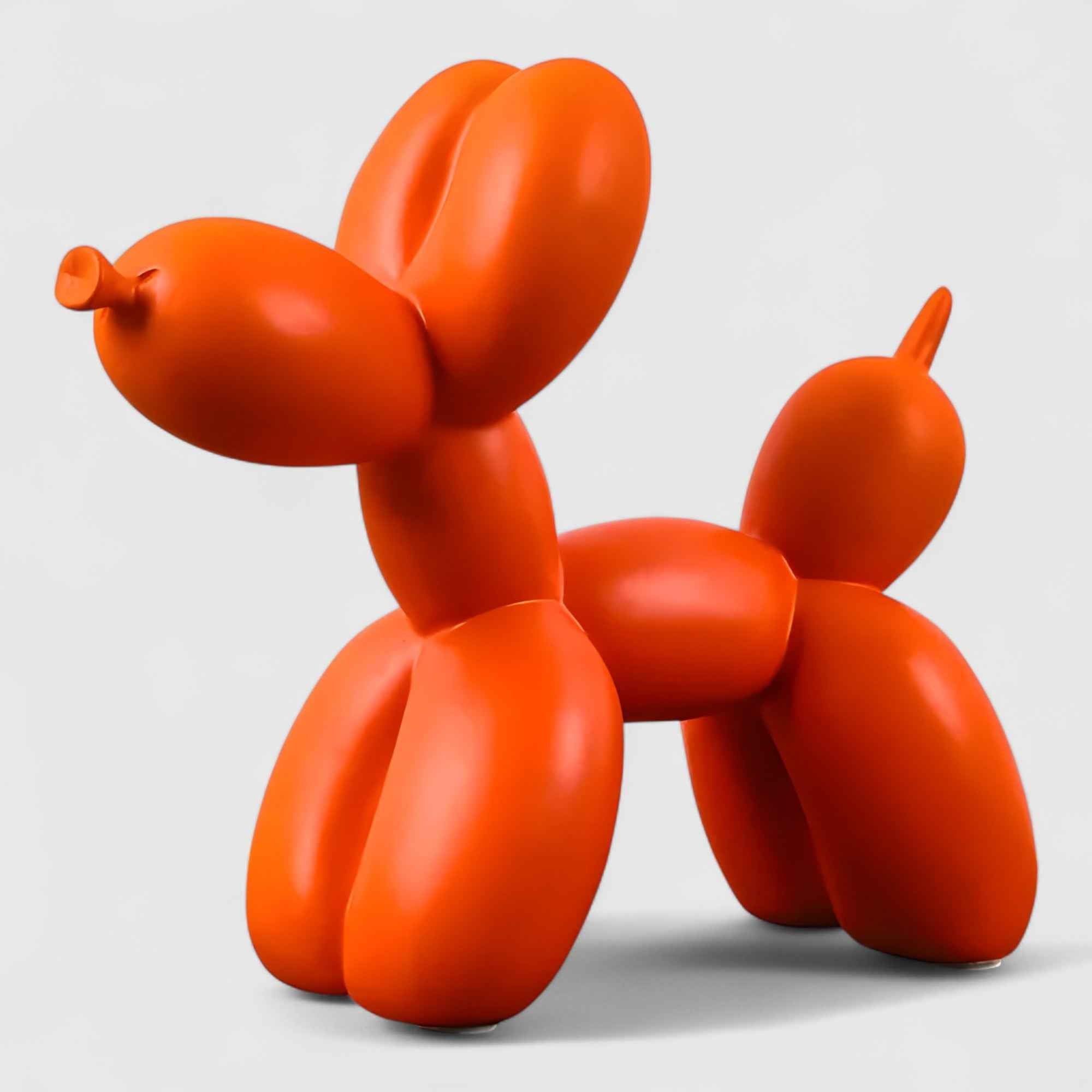 Statues et figurines : Statue Chien Ballon Pop Art Moderne en Résine – Décoration Design Scandinave pour Table dans Orange de Marche Lino