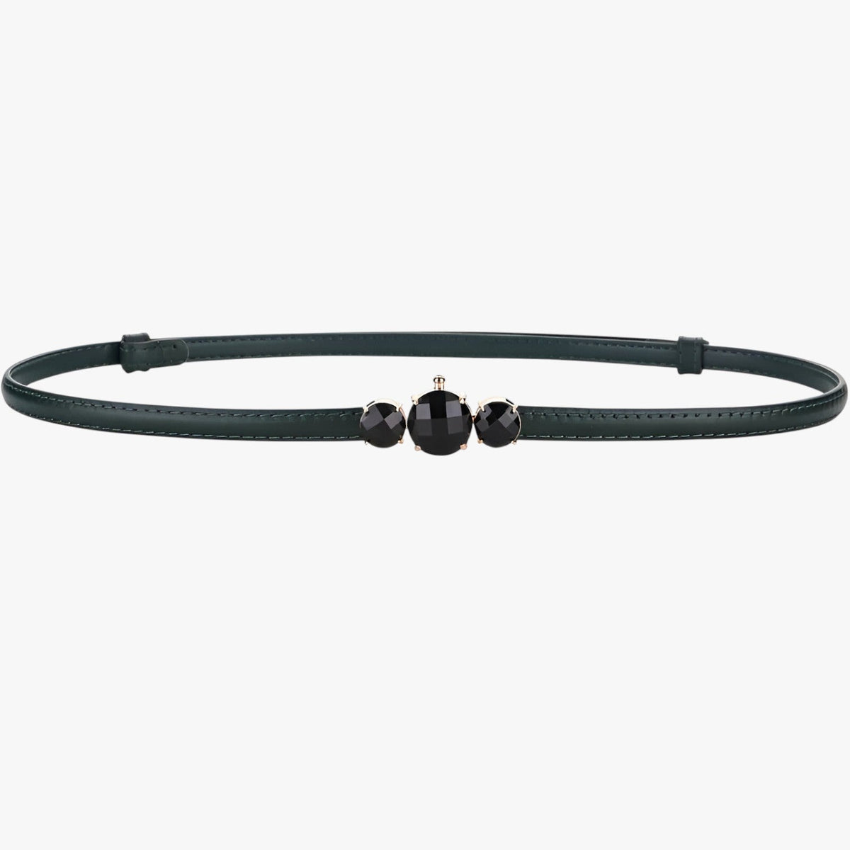 Women's Belt : Ceinture fine en cuir véritable - Élégance réglable Femme dans vert 100 cm de Marche Lino